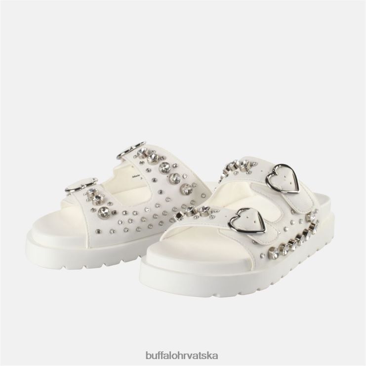 prljavo bijela Buffalo eve heart platform slide vegan |slajdova TDD6T409